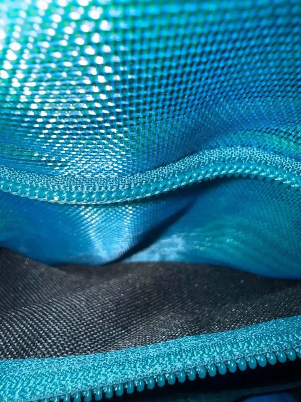 Smateria Teal Mini Backpack Recycled Mesh Zip Travel Daypack Dog Logo